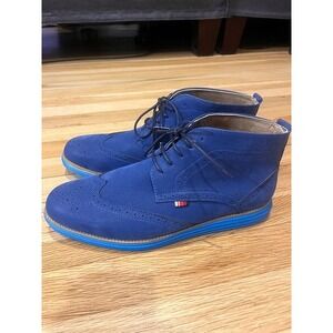 Vintage Phat Farm blue leather wingtip chukka boots